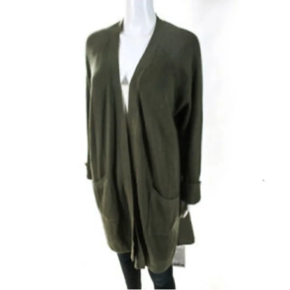 Lululemon Cashmere Long Cardigan Olive Green size 10 NEW